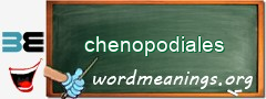 WordMeaning blackboard for chenopodiales